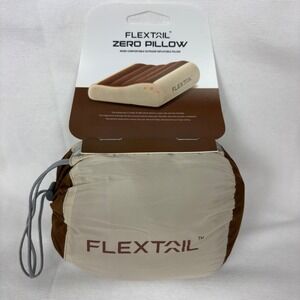 Flextail Zero Pillow B Shape Inflatable Camping Air Pillow Brown Packable Light